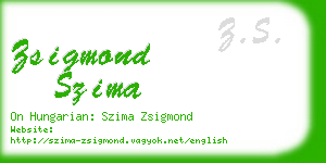 zsigmond szima business card